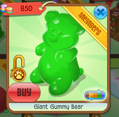 animal jam gummy bear