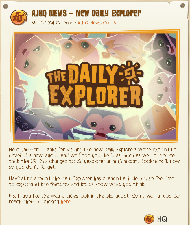 animal jam the daily explorer