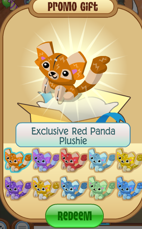 animal jam red panda plushie