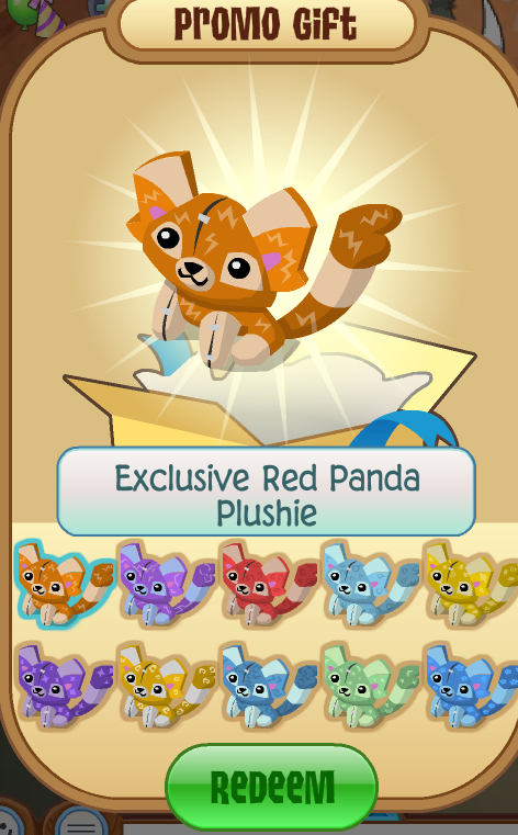 red panda plushie animal jam