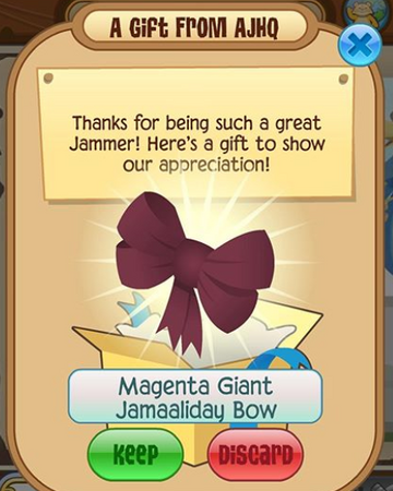 Magenta Giant Jamaaliday Bow Animal Jam Wiki Fandom