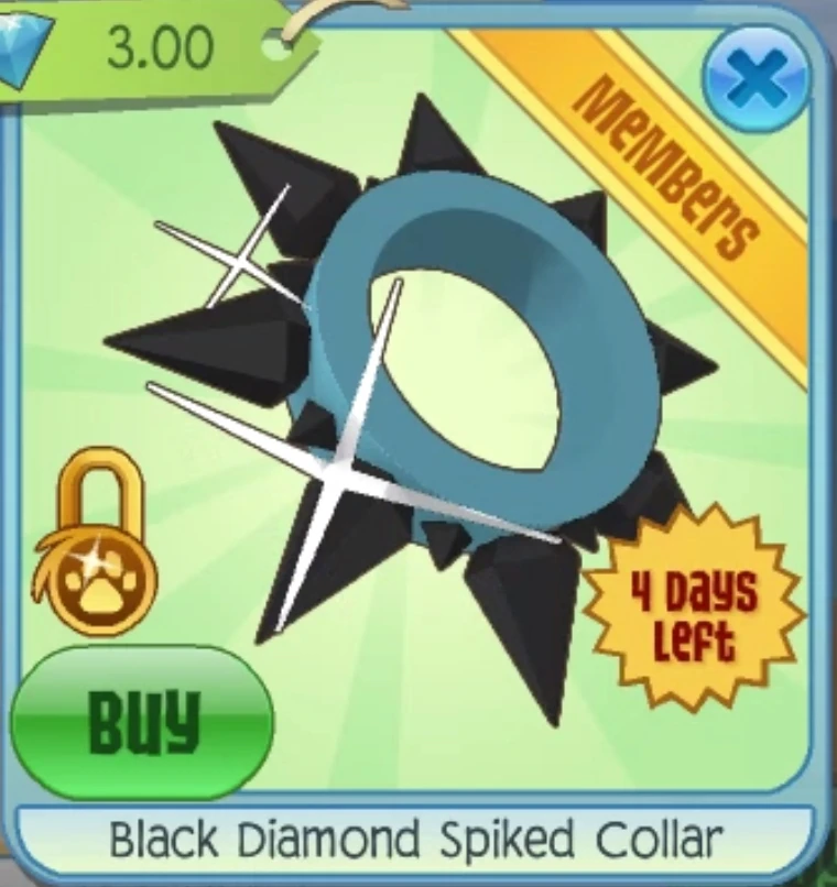 Black Diamond Spiked Collar Animal Jam Wiki Fandom