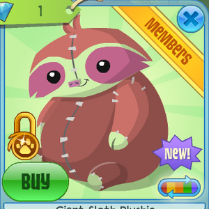 sloth plushie aj