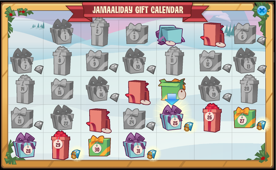 Jamaaliday Gift Calendar (2014) Animal Jam Wiki FANDOM powered by Wikia