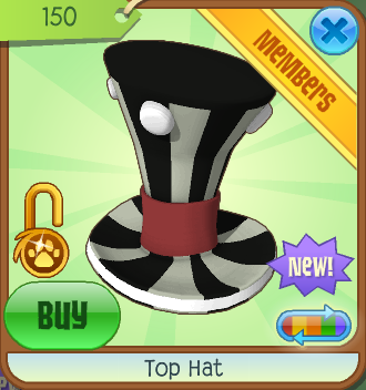 animal jam green top hat