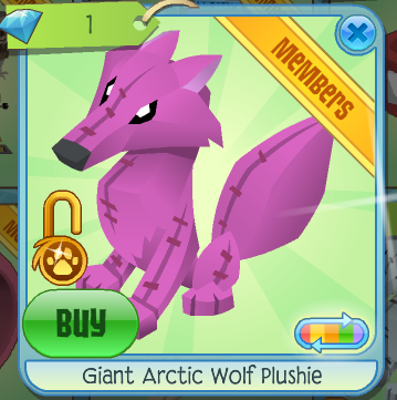 animal jam arctic wolf plushie