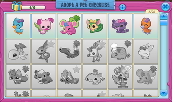 Adopt A Pet Checklist Animal Jam Wiki Fandom