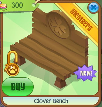 clover bench animal jam