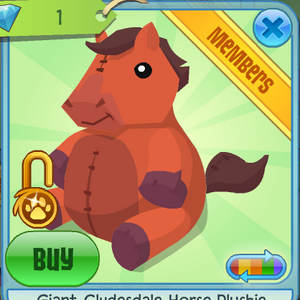 clydesdale horse plushie aj