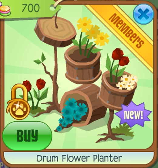 Drum Flower Planter Animal Jam Wiki FANDOM powered by Wikia