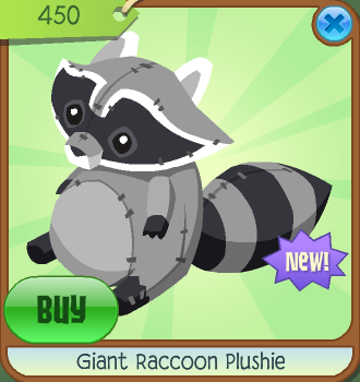 Giant Raccoon Plushie | Animal Jam Wiki | FANDOM powered by Wikia