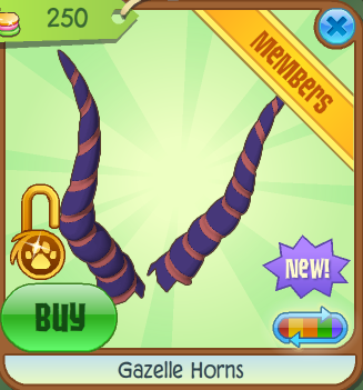 gazelle horns animal jam