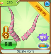 gazelle horns animal jam