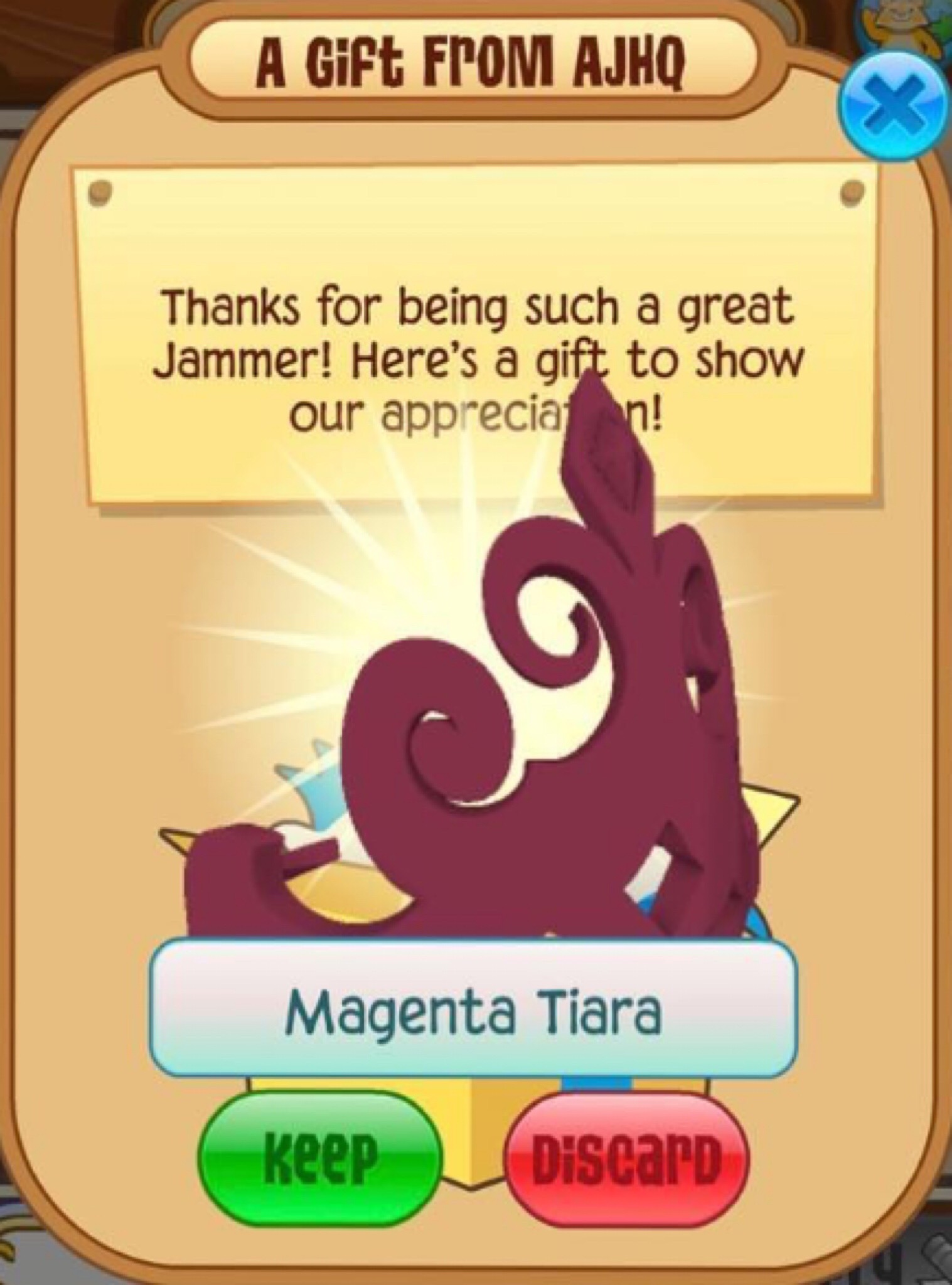 Animal jam magenta tiara 2017