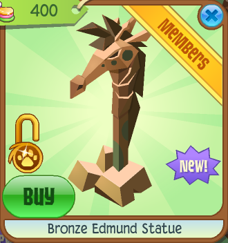 bronze giraffe statue animal jam