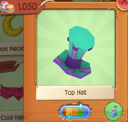 animal jam green top hat