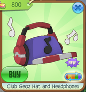 Animal jam club geoz hat and headphones colors