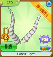 gazelle horns animal jam