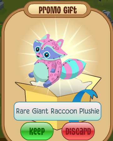giant raccoon plushie aj