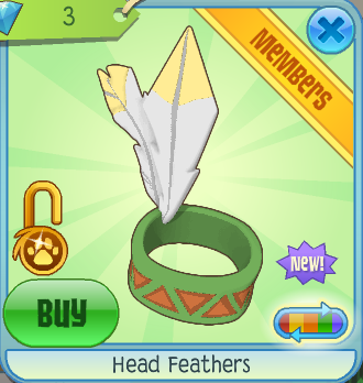 animal jam head feather