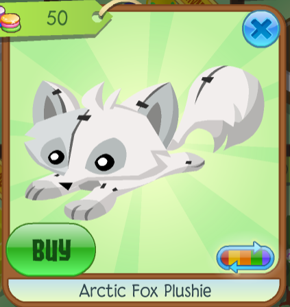 arctic fox plushie aj