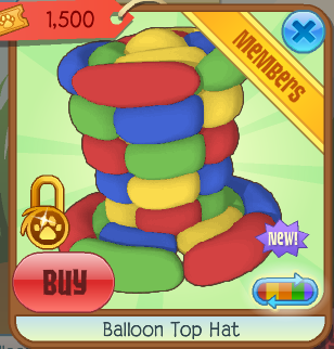 animal jam green top hat