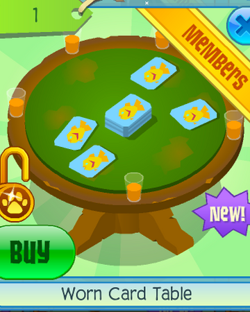 Worn Card Table Animal Jam Wiki Fandom