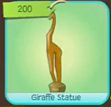 bronze giraffe statue animal jam