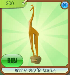 bronze giraffe statue animal jam