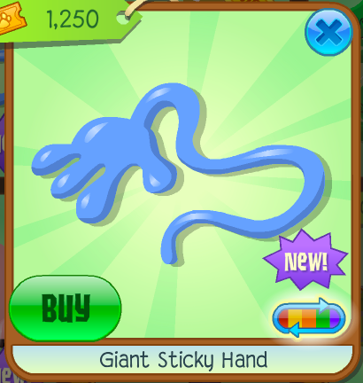 large sticky hands