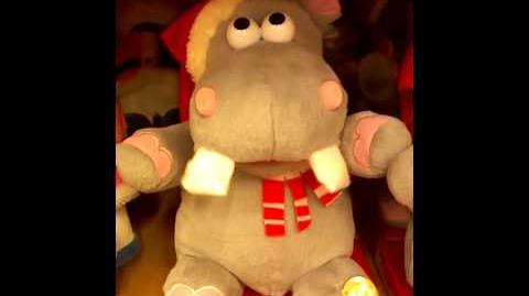 singing christmas hippo plush