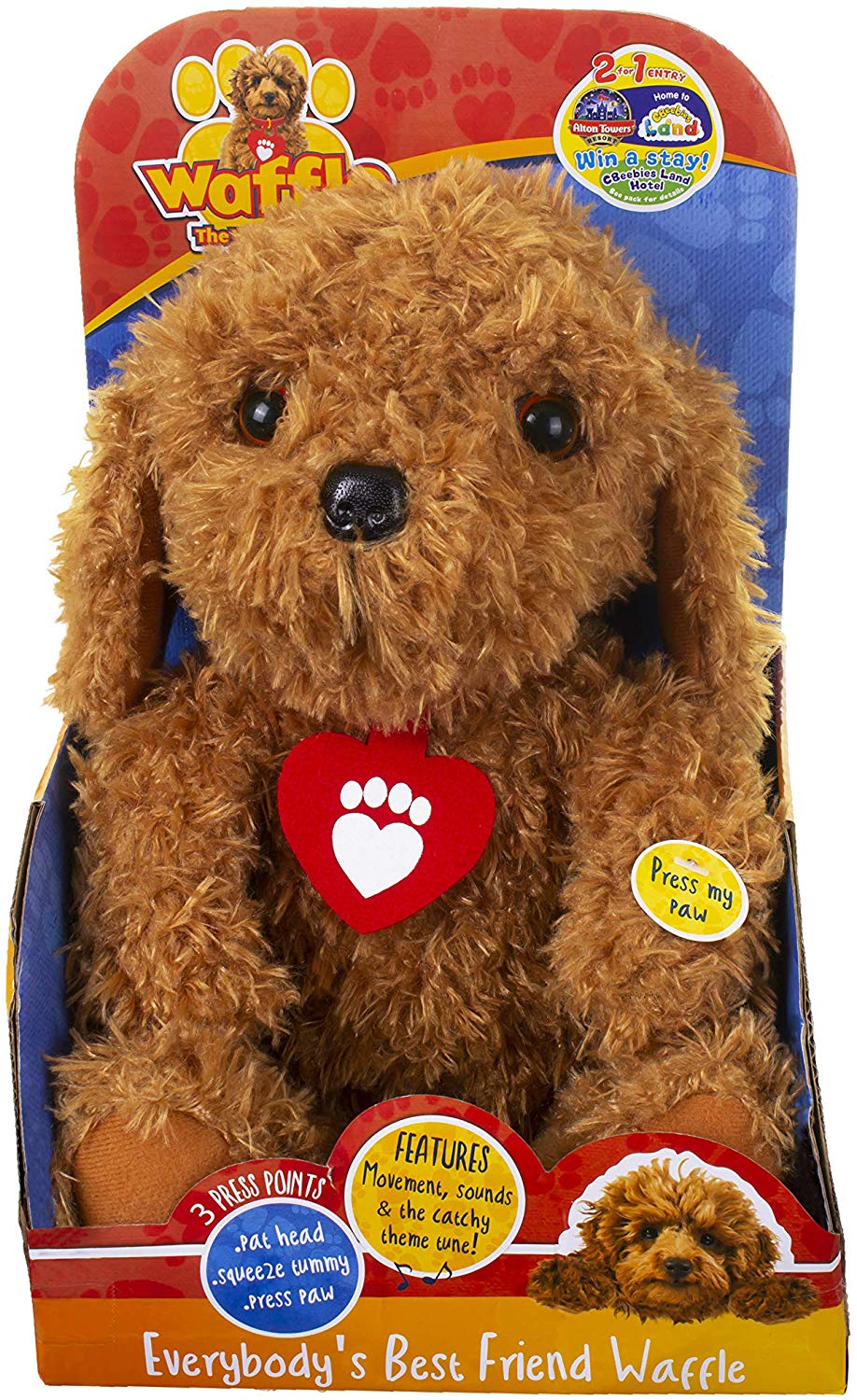 waffle the wonder dog walkies with waffle soft toy