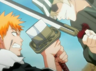 Ichigo and Urahara clash swords