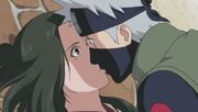 Kakashi and Hanare kiss
