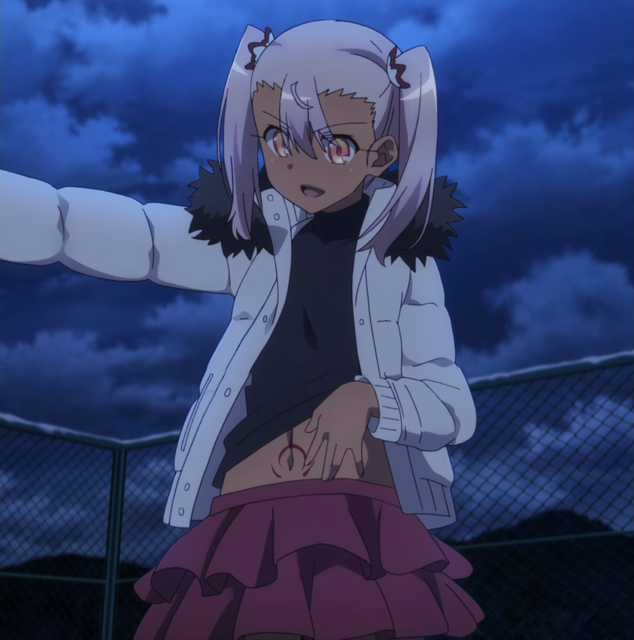 Image - Kuro Illya Stitched Cap (3rei Ep 4).png | AnimeVice Wiki