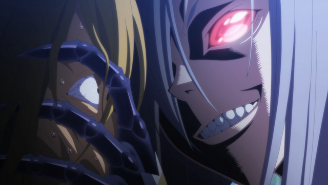 Image - Rachnera scaring Racist Man (Monster Musume Ep08).png