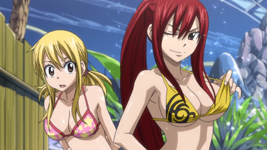 Image Fairy Tail Ova 5 21 Erza And Lucy S Swimsuits Animevice Wiki Fandom Powered By Wikia