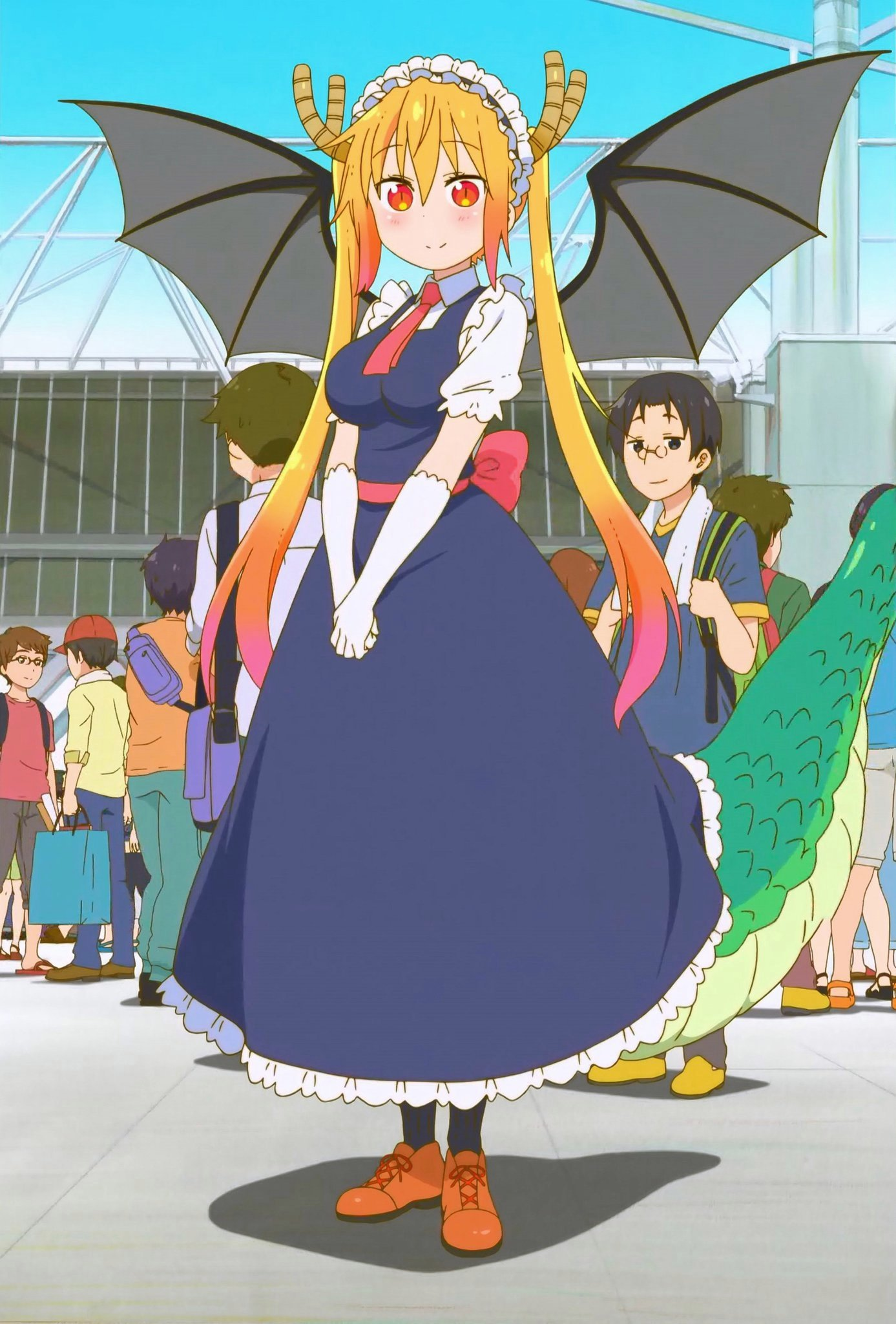 Miss Kobayashi's Dragon Maid Characters Image - Tohru Dragon Maid Combo Stitched Cap (Miss Kobayashi's Dragon