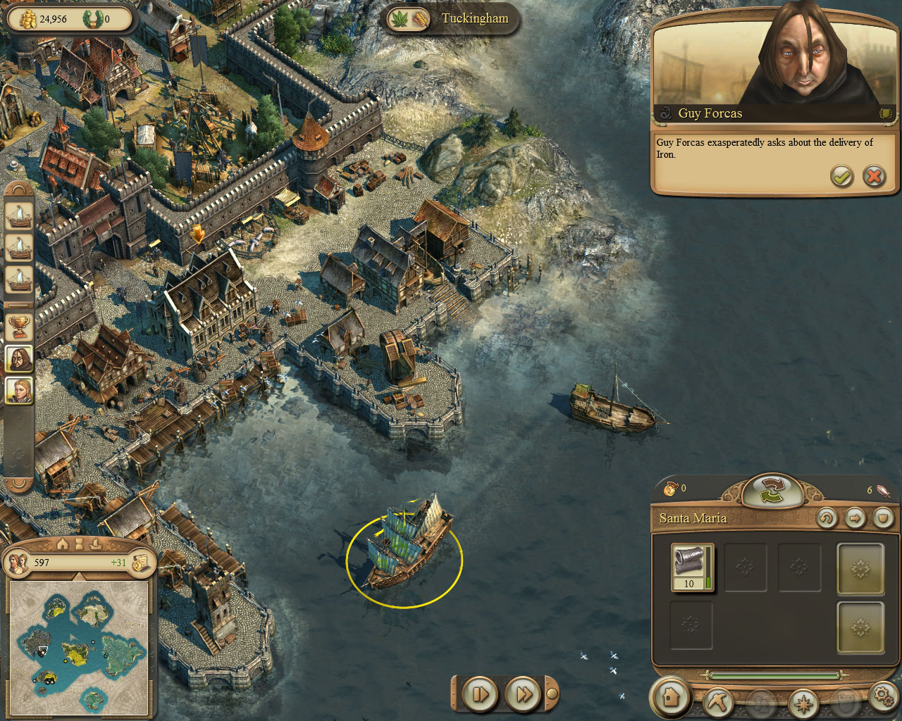 anno 1404 how to intercept ships