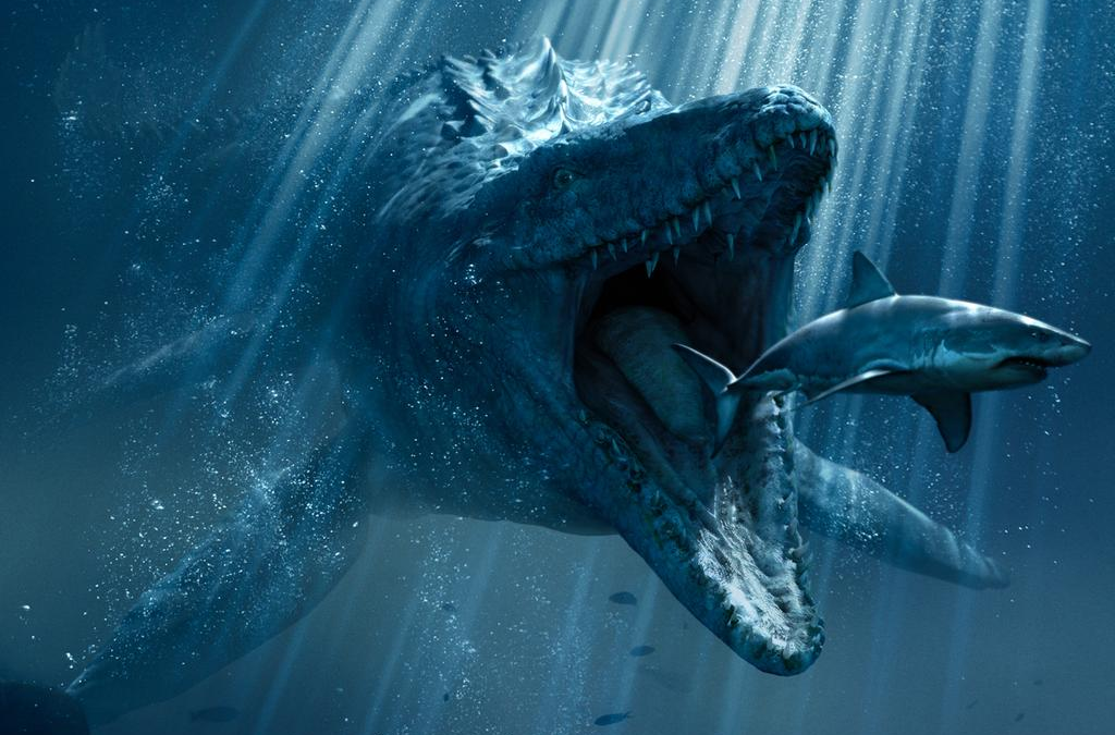 spinosaurus and mosasaurus