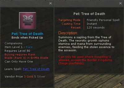 Pet tree of death