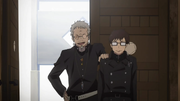 Shiro con Yukio ante Shiemi
