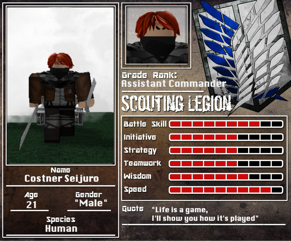 Costner Seijuro Attack On Titan Project Wiki Fandom - roblox aot project