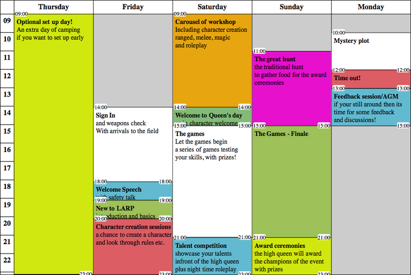 Schedule
