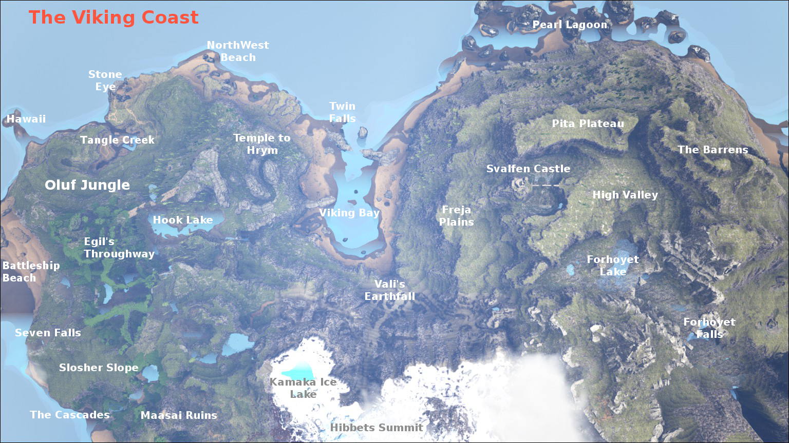 Ark Ragnarok Player Spawn Map