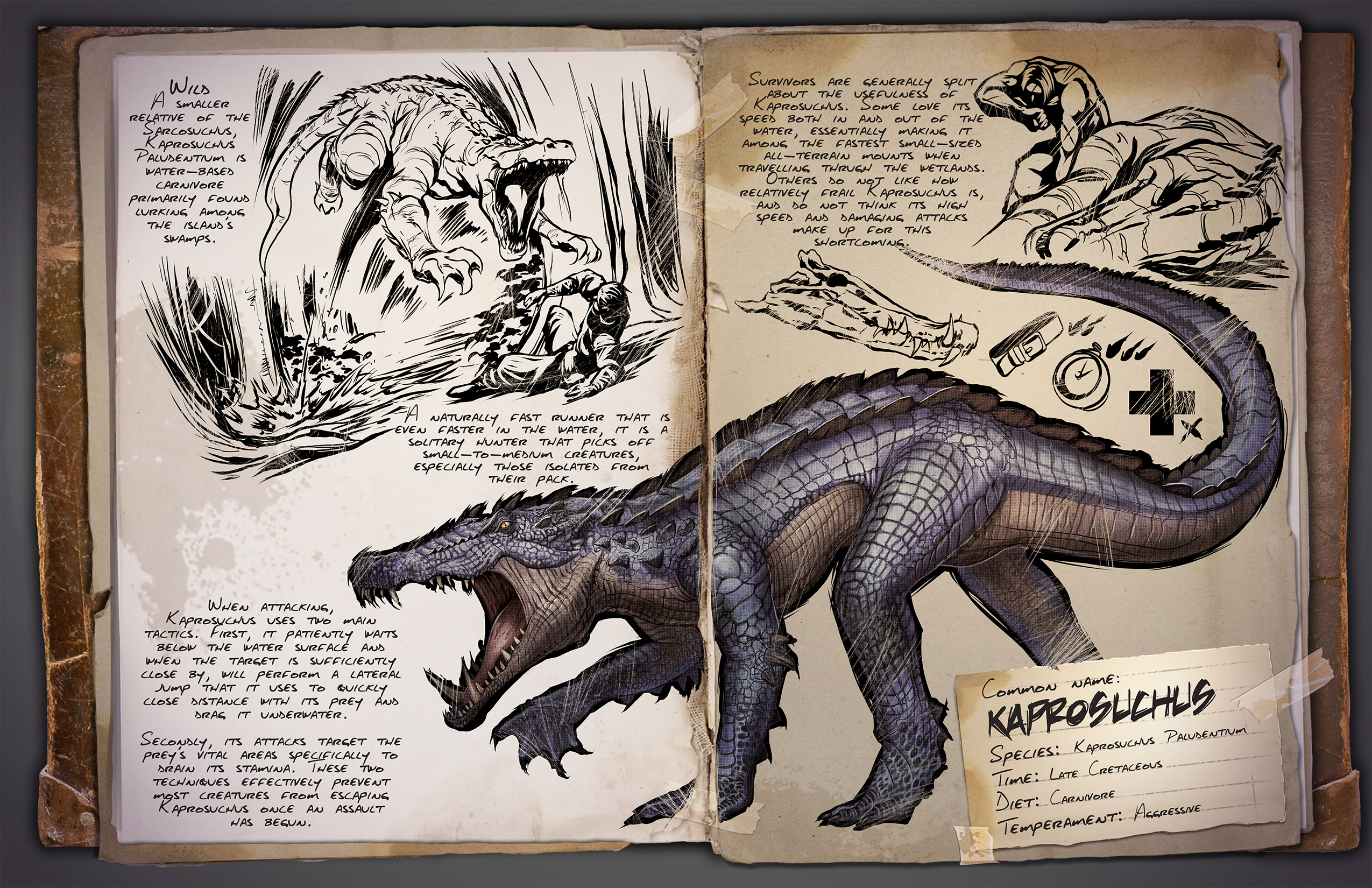 kaprosuchus ark survival evolved wiki fandom powered by wikia kaprosuchus size