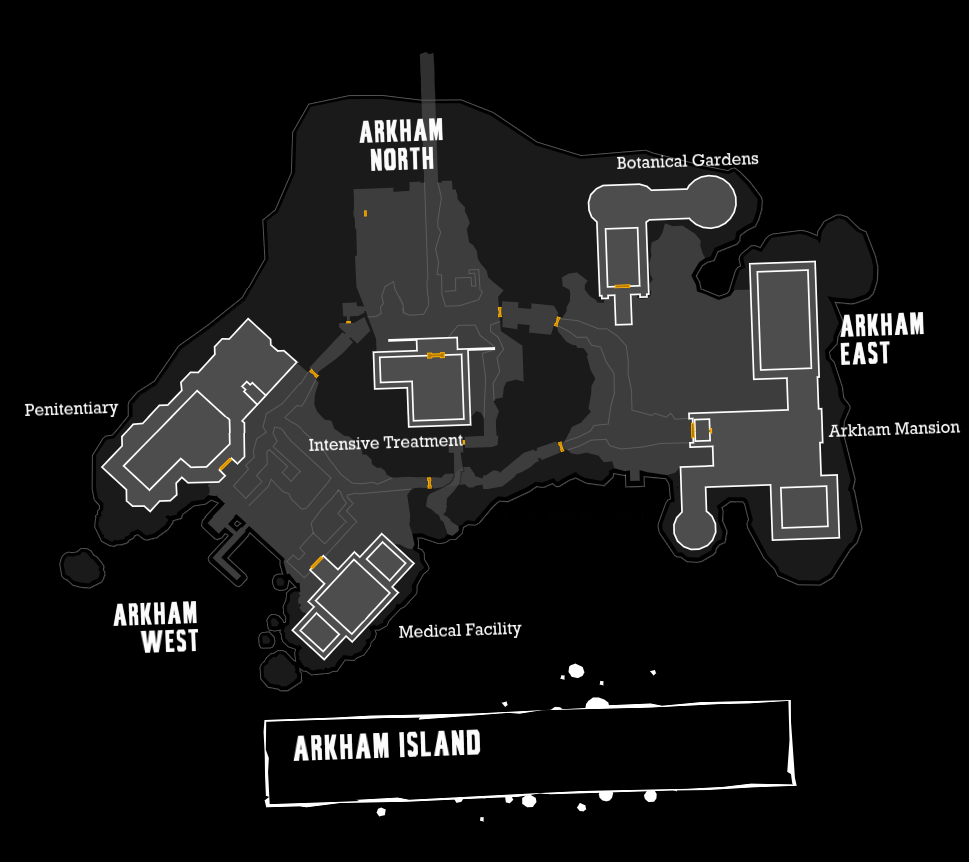 batman arkham asylum map