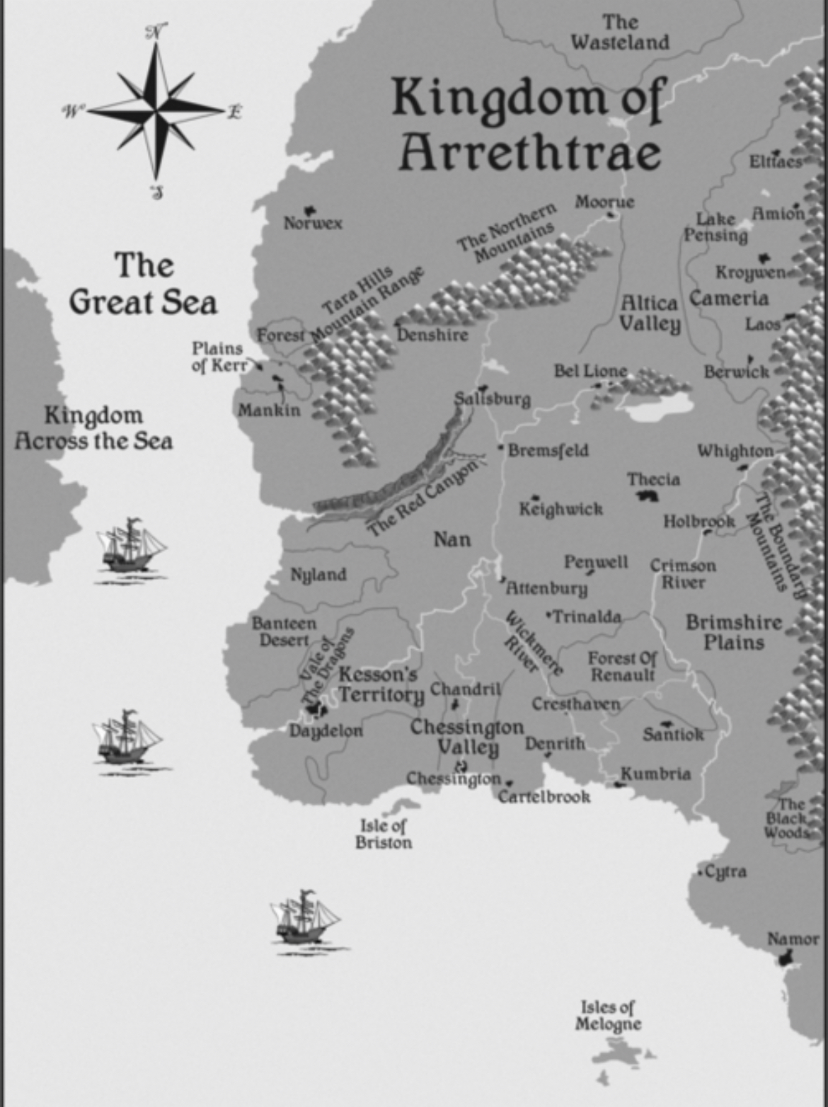 Map of Arrethtrae Chessington