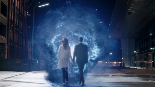 File:Barry Allen leaves for the Speed Force prison with a manifestation of the Speed Force.png