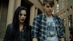 Felicity and Cooper Seldon in a starfish monster shirt
